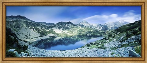 Framed View of Ribno Banderishko Lake in Pirin National Park, Bulgaria Print
