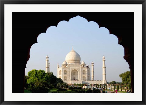 Framed Sunrise at the Taj Mahal, Agra, India Print