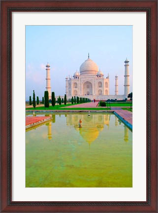 Framed Taj Mahal Temple at Sunrise, Agra, India Print