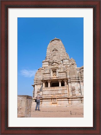 Framed Jain Temple in Chittorgarh Fort, Rajasthan, India Print