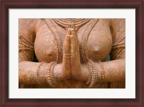 Framed Hindu sculpture, Bhubaneswar, Orissa, India Print