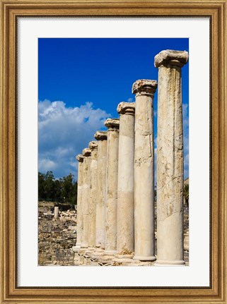 Framed Israel, Bet She&#39;an National Park, Columns Print