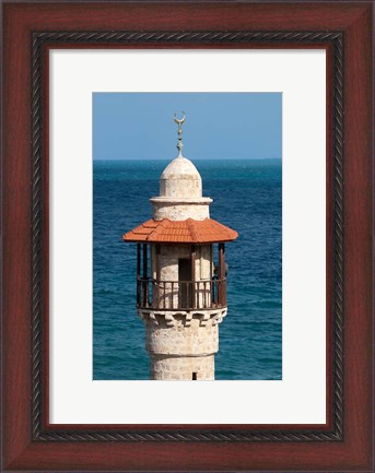Framed Israel, Jaffa, Al-Bahr Mosque minaret Print