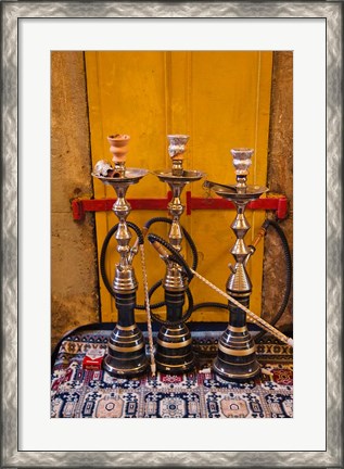 Framed Sheesha pipes, Jerusalem, Israel Print