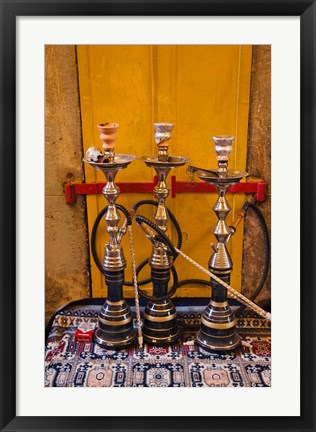 Framed Sheesha pipes, Jerusalem, Israel Print