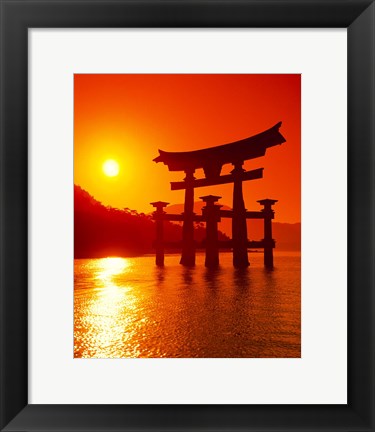 Framed O-Torii Gate, Itsukushima Shrine, Miyajima, Japan Print