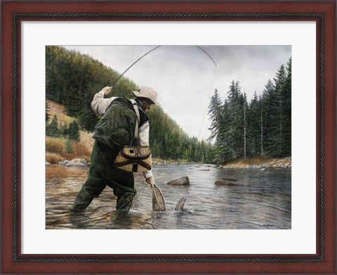 Framed Fishing the Gallatin Print