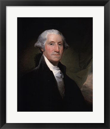 Framed Portrait of George Washington, 1795 Print