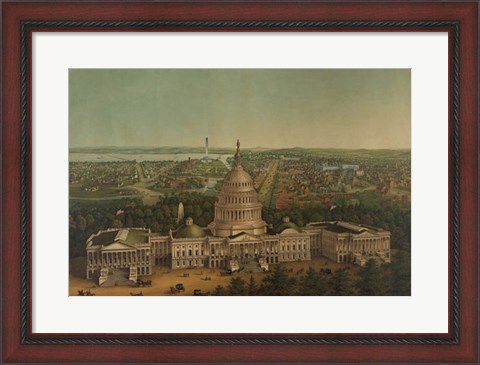 Framed View of Washington City, c. 1869 Print