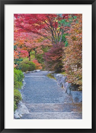 Framed Tenryuji Temple Garden, Sagano, Arashiyama, Kyoto, Japan Print