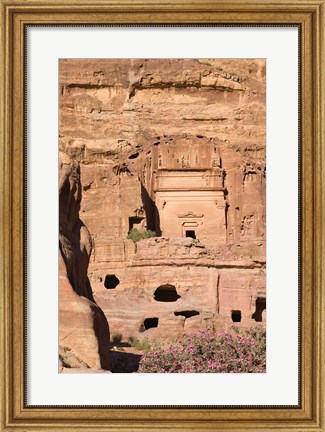 Framed Uneishu Tomb, Petra, Jordan Print