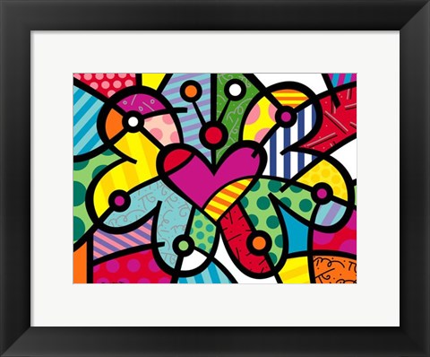 Framed Heart Butterfly Print