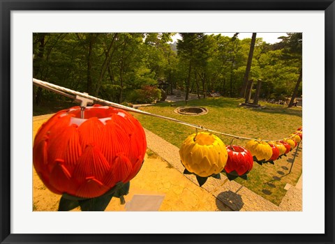 Framed Lanterns, Haeinsa Temple Complex, Gayasan National Park, South Korea Print