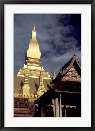 Framed Pha That Luang (Great Stupa), Vientiane, Laos Print