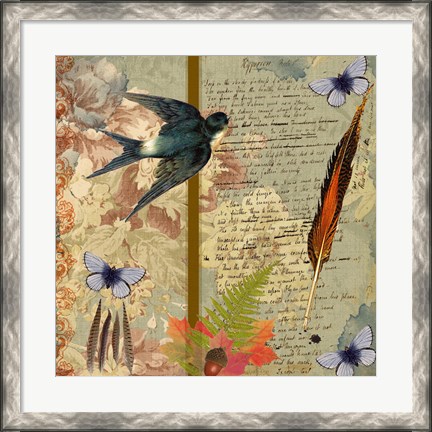 Framed Autumn Flora &amp; Fauna Print