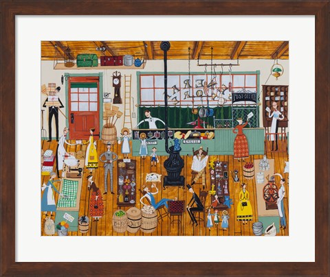 Framed Day At The General Store Print