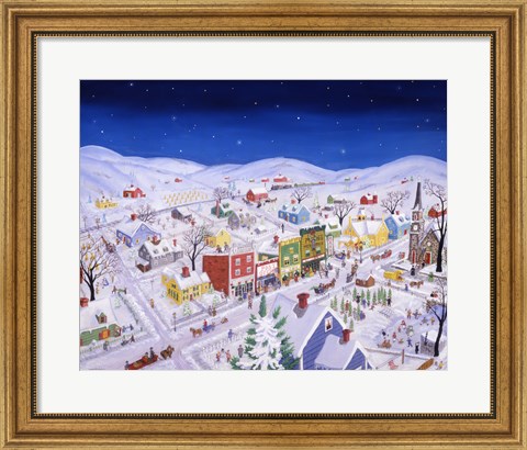 Framed Our Town Christmas Print