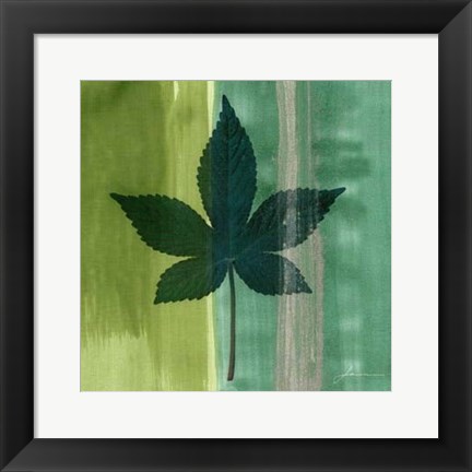 Framed Silver Leaf Tile IV Print