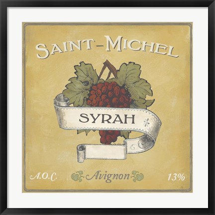 Framed Vintage Wine Labels VI Print