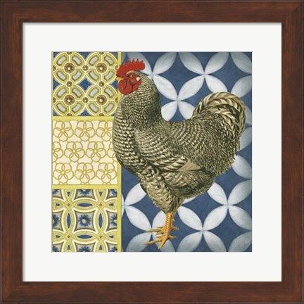 Framed Classic Rooster II Print