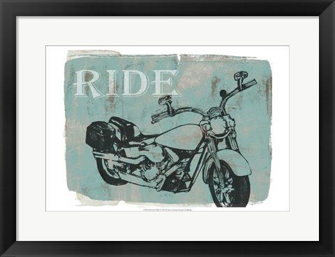 Framed Motorcycle Ride I Print