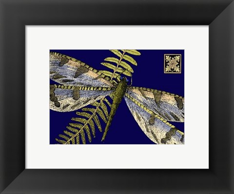 Framed Mini Shimmering Dragonfly I Print