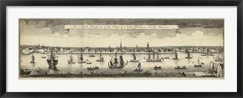 Framed South Prospect of the City of New York Print