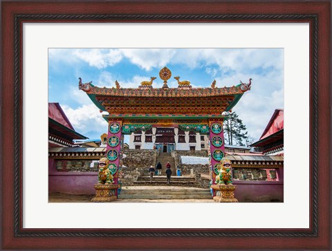 Framed Entrance to Tengboche Monastery, Nepal. Print