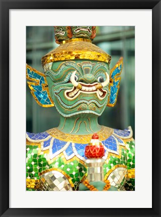 Framed Art work sculpture of mask in Bangkok Thailand Print