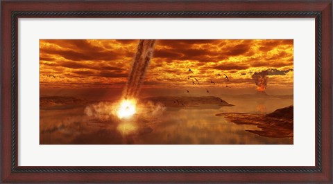 Framed artistic view of young Earth Print