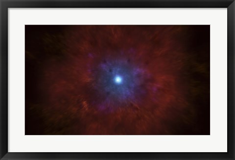 Framed Illustration of a massive star going supernova Print