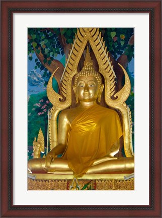 Framed Thailand, Ko Samui, Golden Buddha, Prayer House Print