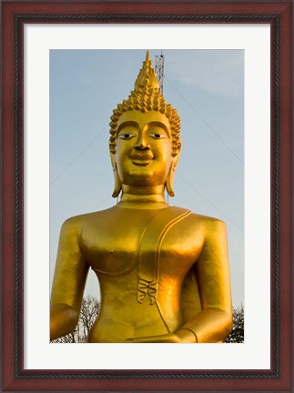 Framed Wat Phra Yai, Buddha of Chonburi, Pattaya, Thailand Print
