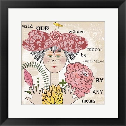 Framed Wild Old Woman II Print