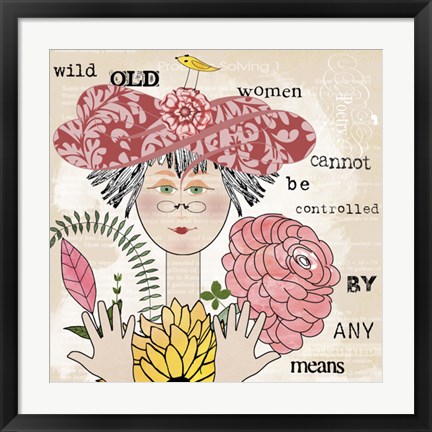 Framed Wild Old Woman II Print