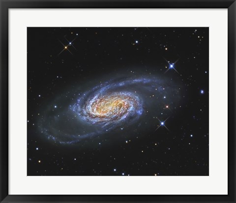 Framed NGC 2903, A Barred Spiral Galaxy in the Constellation of Leo Print