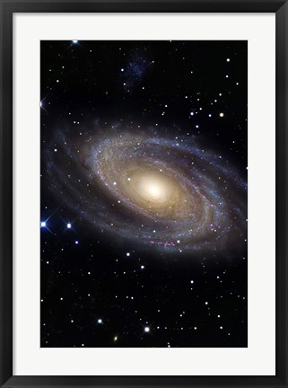 Framed Messier 81, A Spiral Galaxy in the Constellation Ursa Major Print