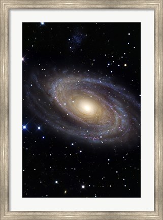 Framed Messier 81, A Spiral Galaxy in the Constellation Ursa Major Print