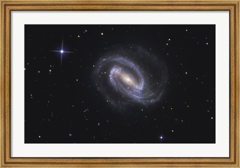 Framed NGC 1300, Barred Spiral Galaxy in the Constellation Eridanus Print