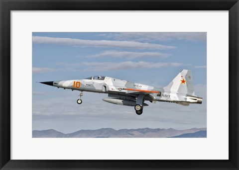 Framed Side view of a F-5N Freedom Fighter aircraft Print