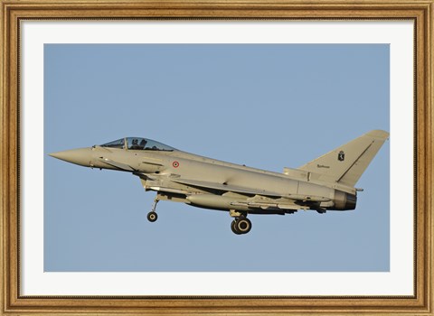 Framed Italian Air Force Eurofighter Typhoon (side view) Print