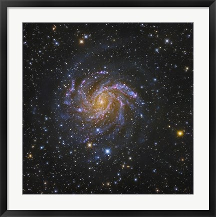 Framed Fireworks Galaxy Print