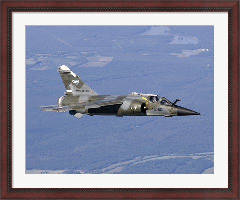 Framed Mirage F1CR of the French Air Force over France Print
