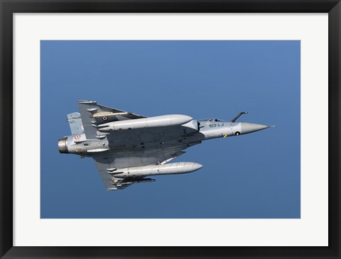 Framed Mirage 2000C of the French Air Force (bottom view) Print