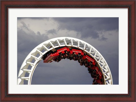Framed Rollercoaster, Sea World, Gold Coast, Queensland, Australia Print