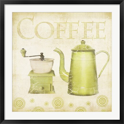 Framed Coffee Retro Print
