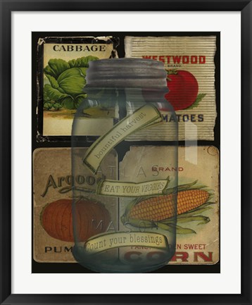 Framed Kitchen Jar Print