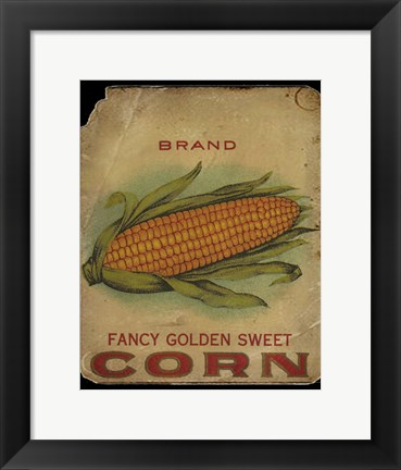 Framed Vintage Corn Print