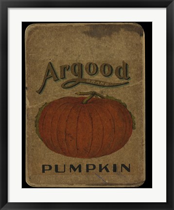 Framed Vintage Pumpkin Print