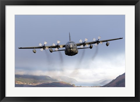 Framed MC-130P Combat Shadow Over Scotland Print